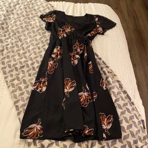 Winter floral Madewell midi dress